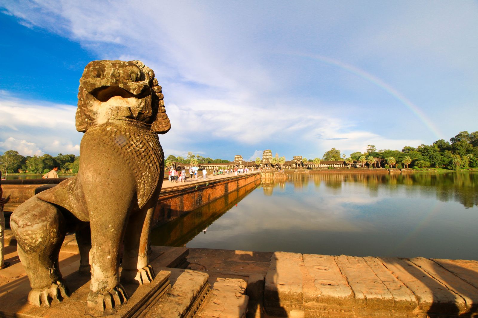 Rainbow over Angkor Wat, Cambodia
