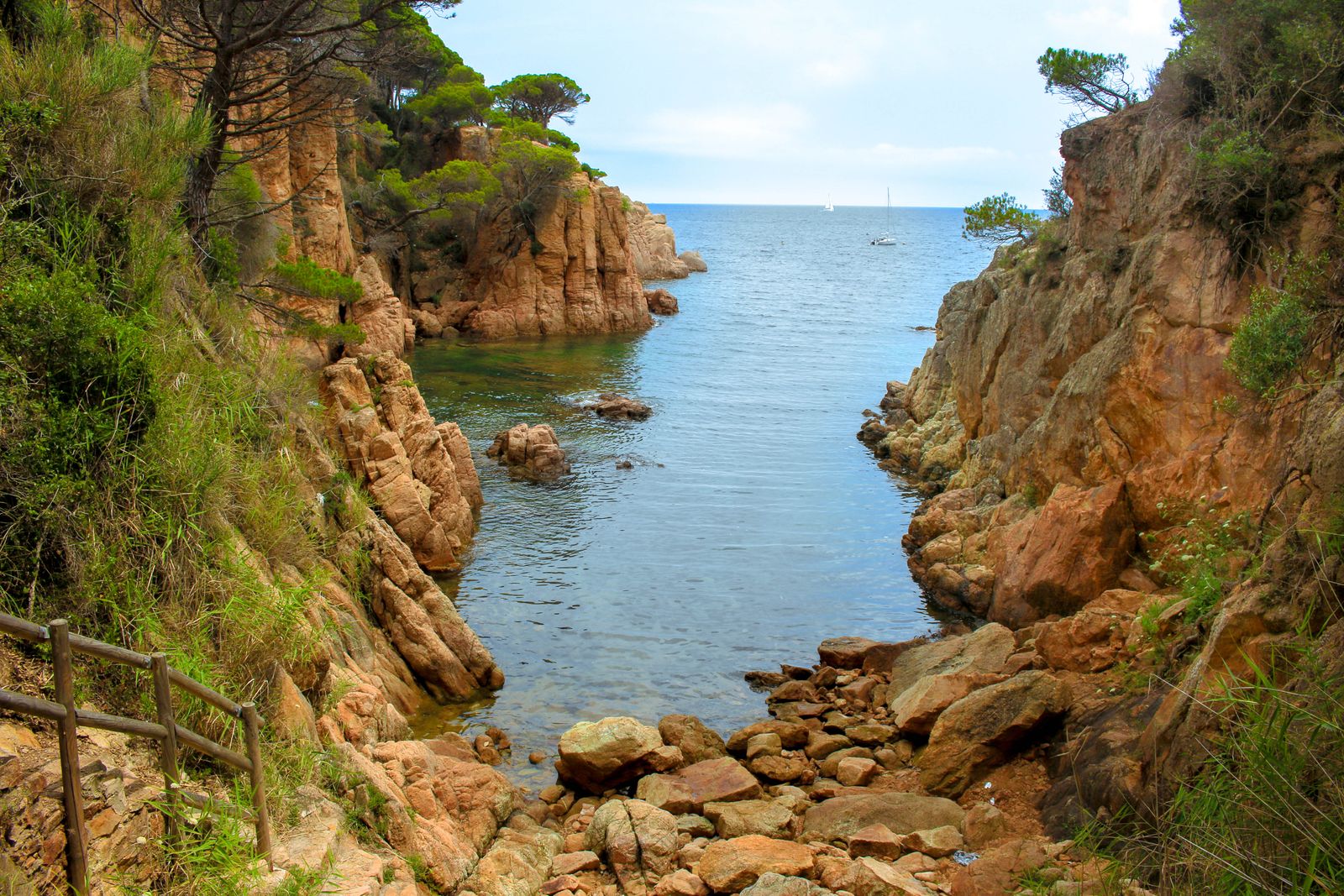 Rocky inlet on the Costa Brava, Spain