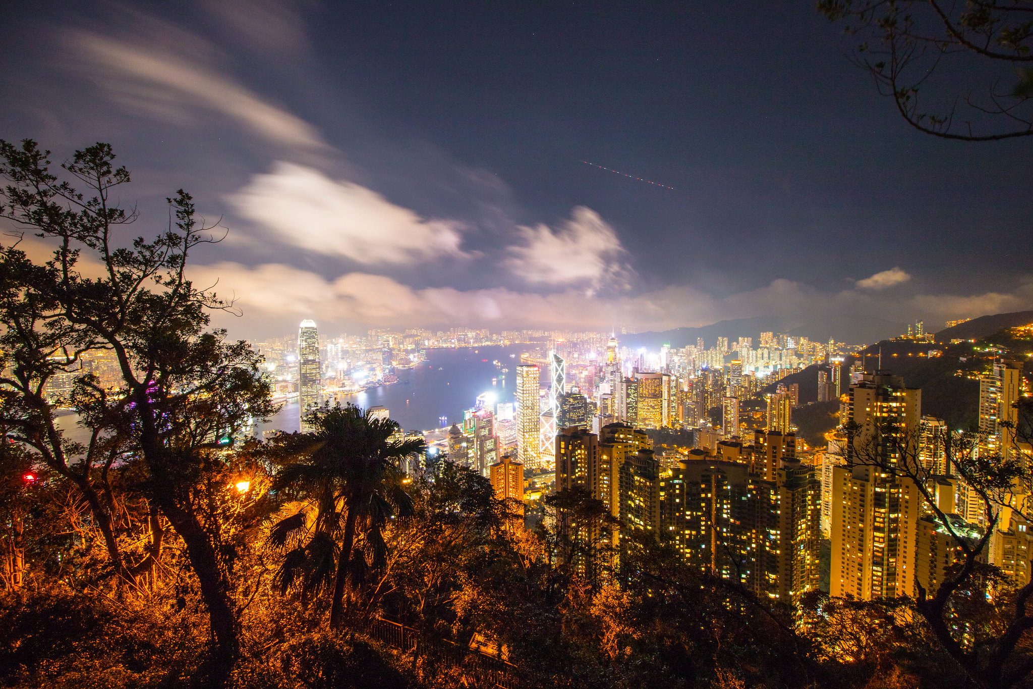 Hong Kong skyline at night from Victoria Peak